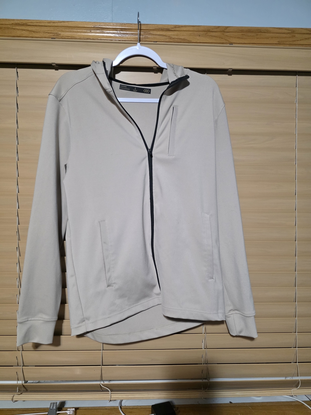 Discovery Light Beige Hooded Zip Jacket